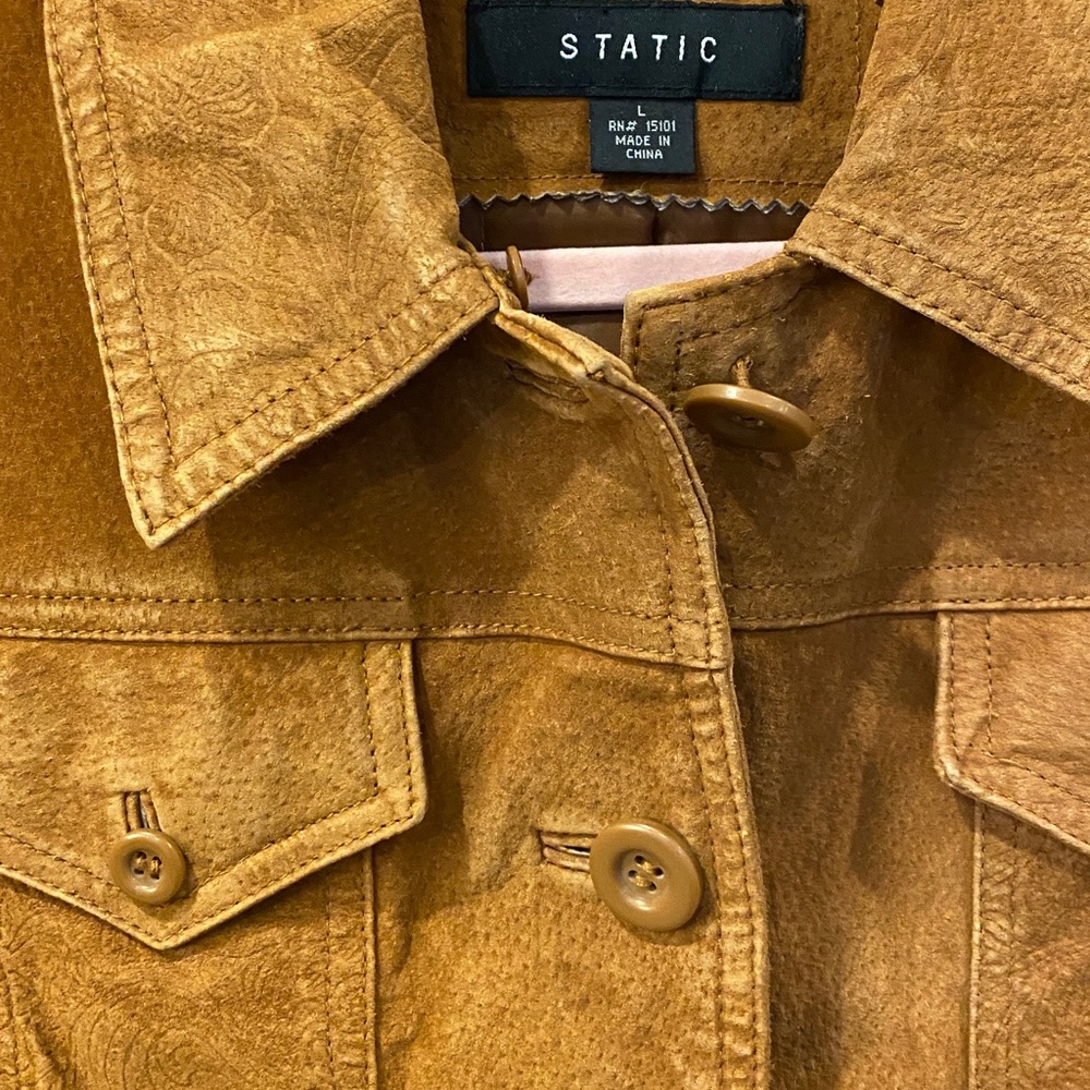 STATIC Leather Coat Jacket - Picture 2 of 13